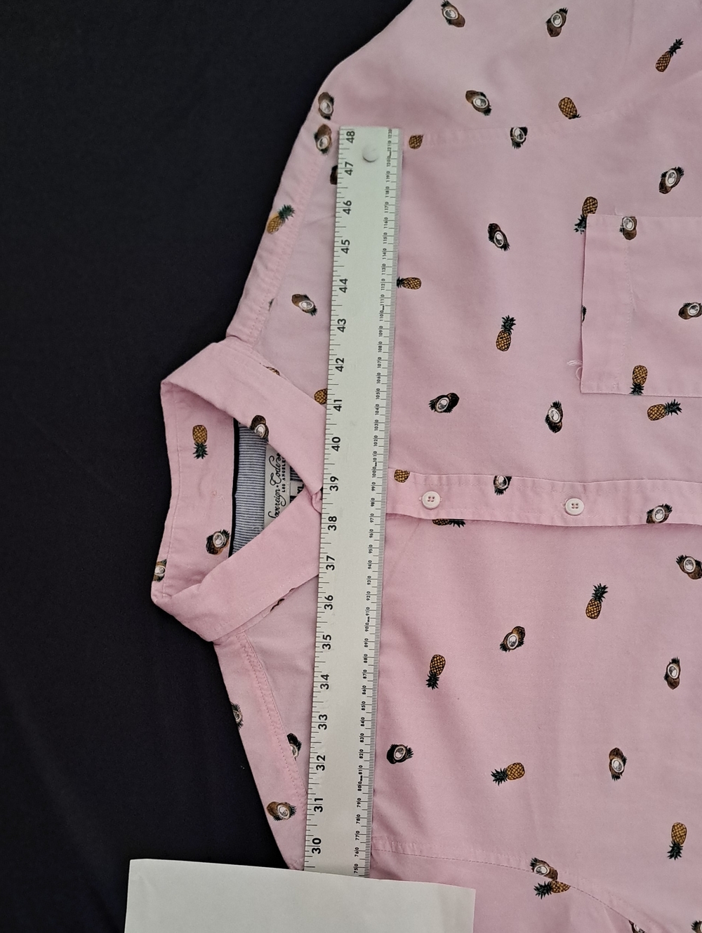 Sovereign Code Pink Short-Sleeve Button-Down Shirt with Pineapple Print - Picture 5 of 11